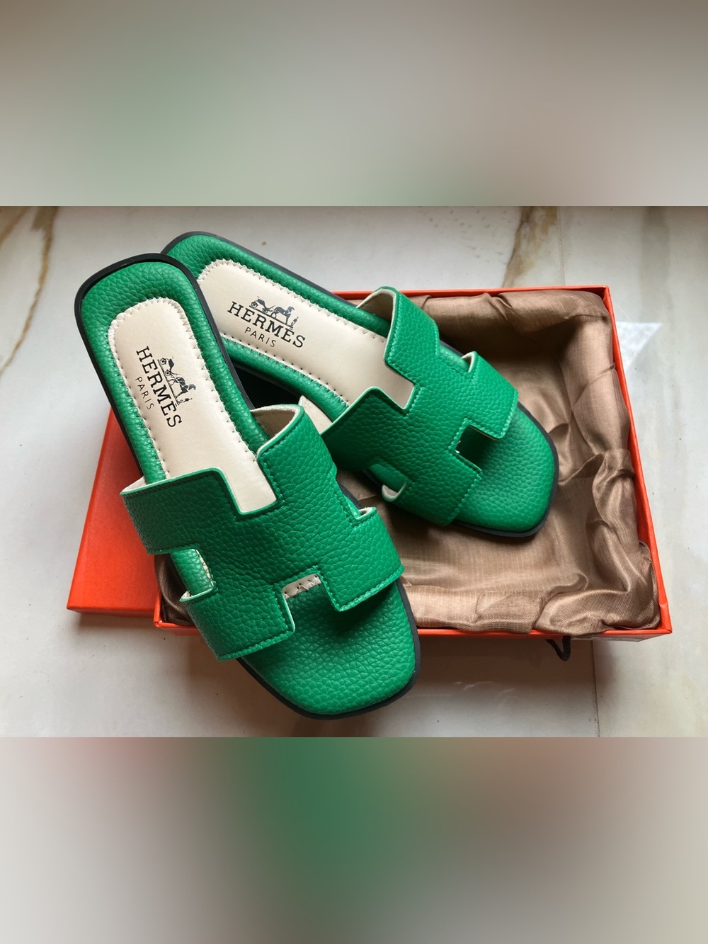 Hermes Style Iconic Slider Sandals